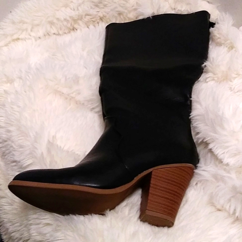 🌈Black Melita Knee High Boots Size 8W EUC🌈 - Picture 6 of 16